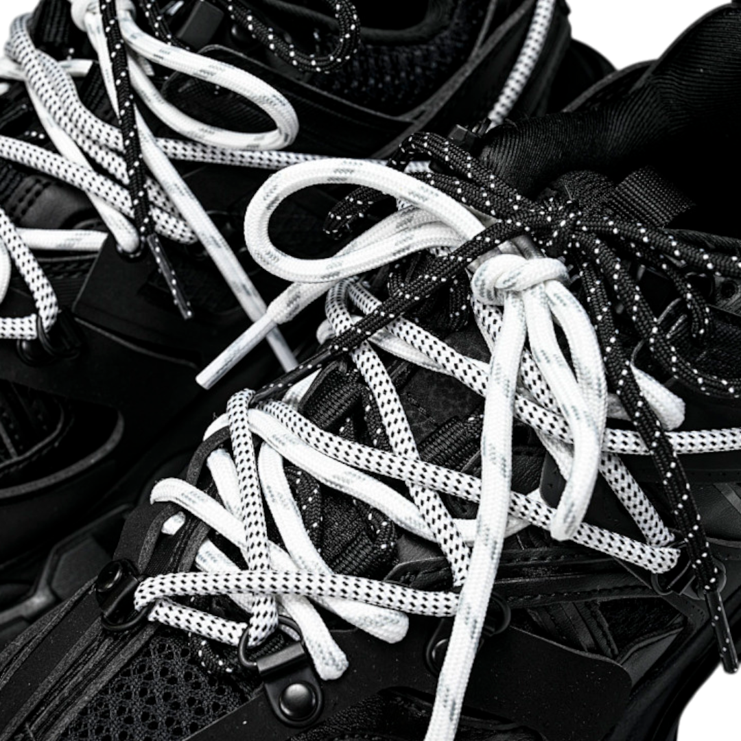 Track Trail Laces 'Black White'