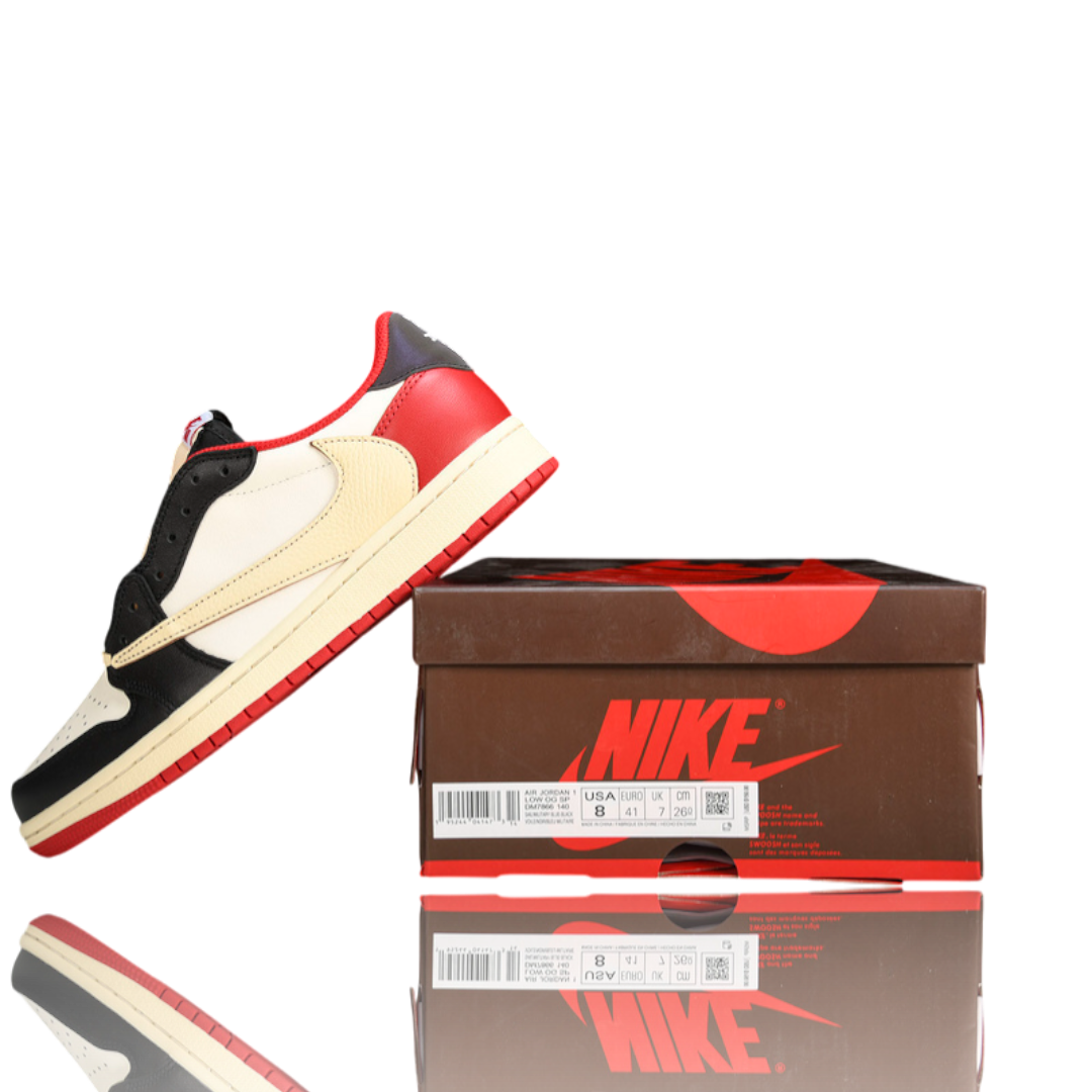 (Unreleased) Travis Scott x AJ1 Low OG Fragment 'Black Red'