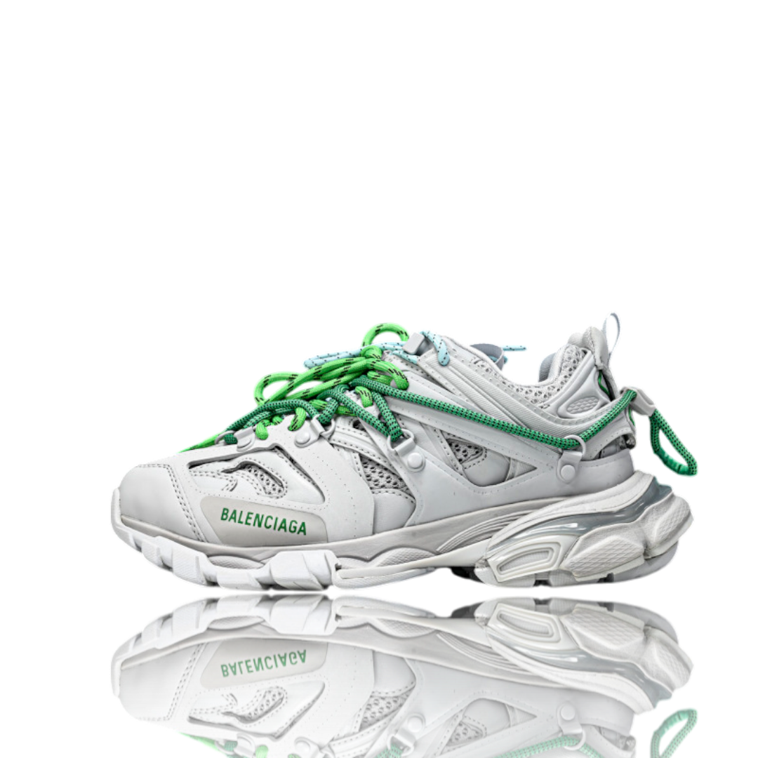 Track Trail Laces 'White Green'