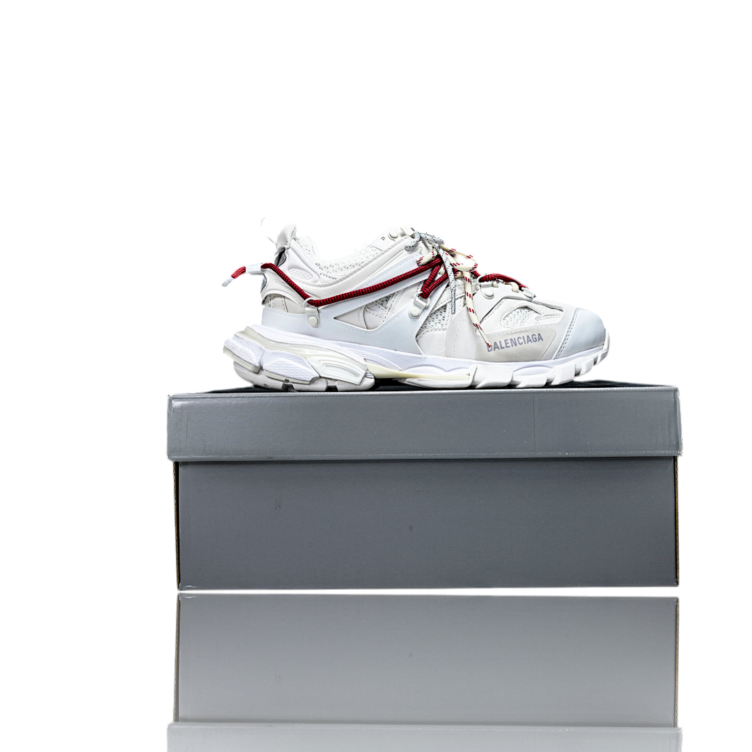 Track Trail Laces 'White Red Grey'