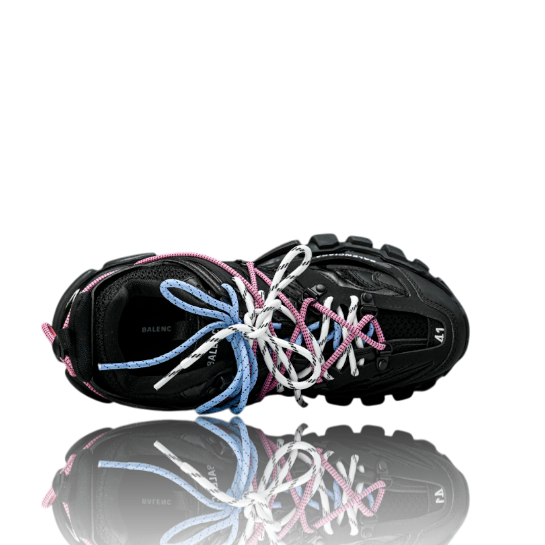 Track Trail Laces 'Black Blue Pink'