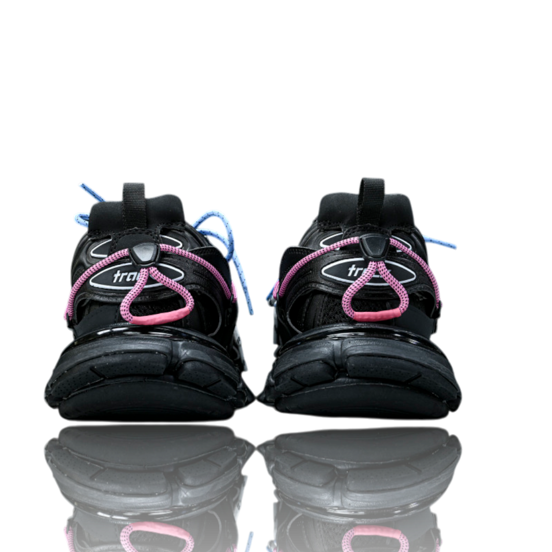Track Trail Laces 'Black Blue Pink'