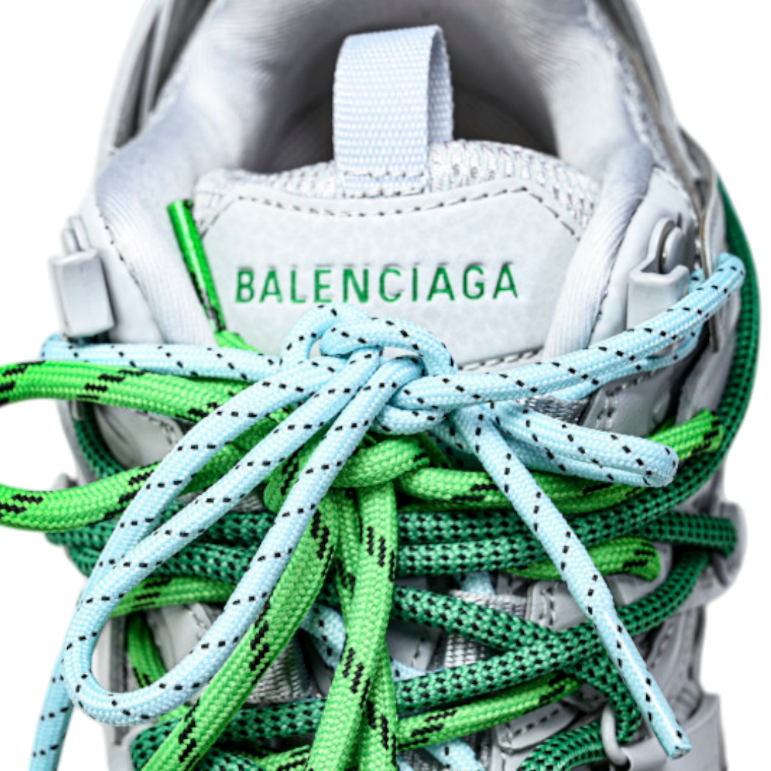 Track Trail Laces 'White Green'