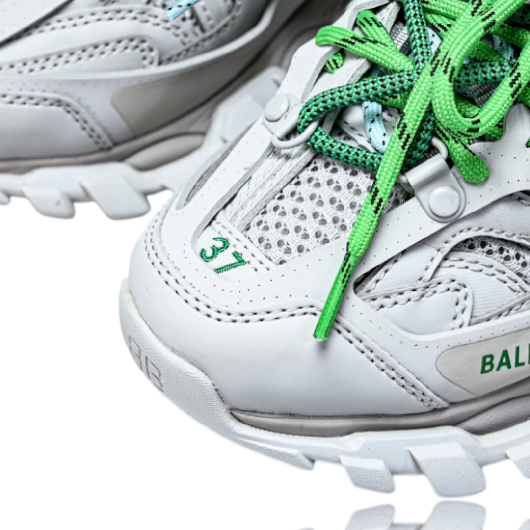 Track Trail Laces 'White Green'