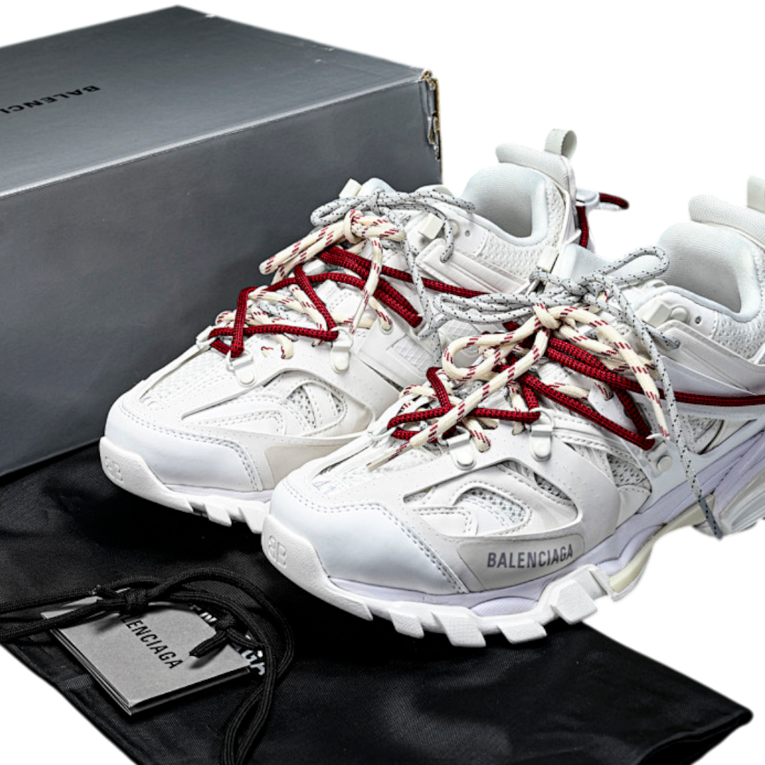 Track Trail Laces 'White Red Grey'