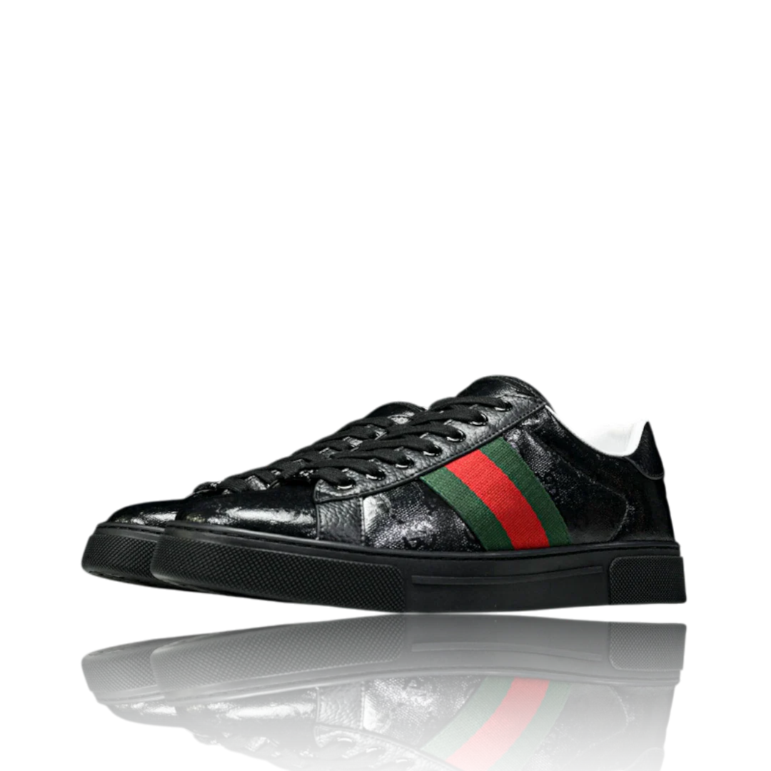 (CLEARANCE) Guссi Ace Web 'Black Monogram'
