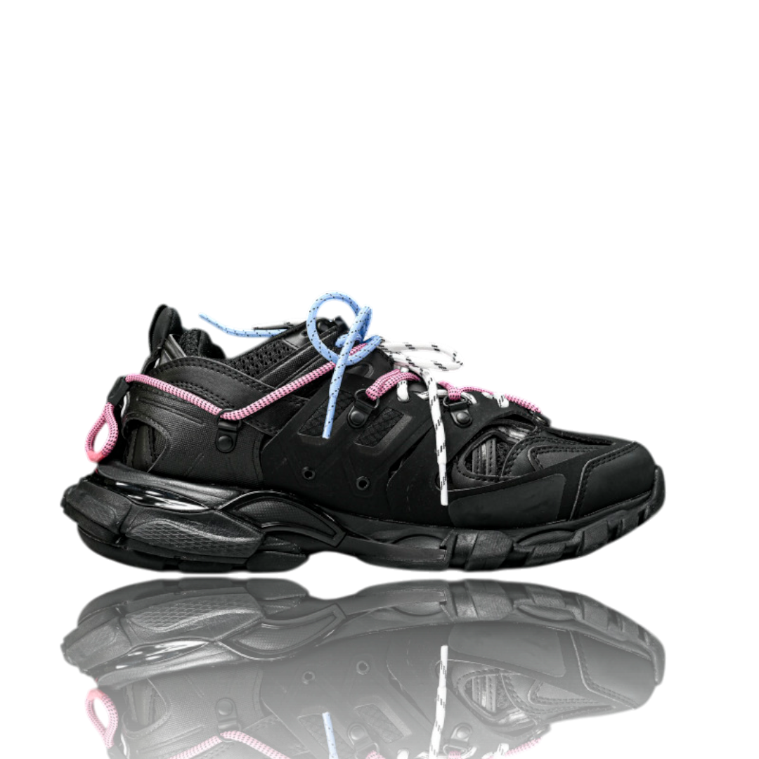 Track Trail Laces 'Black Blue Pink'