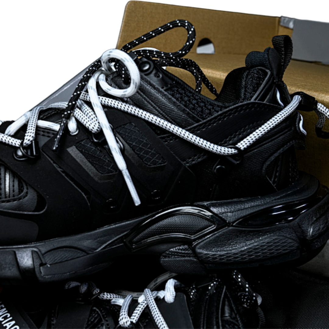 Track Trail Laces 'Black White'