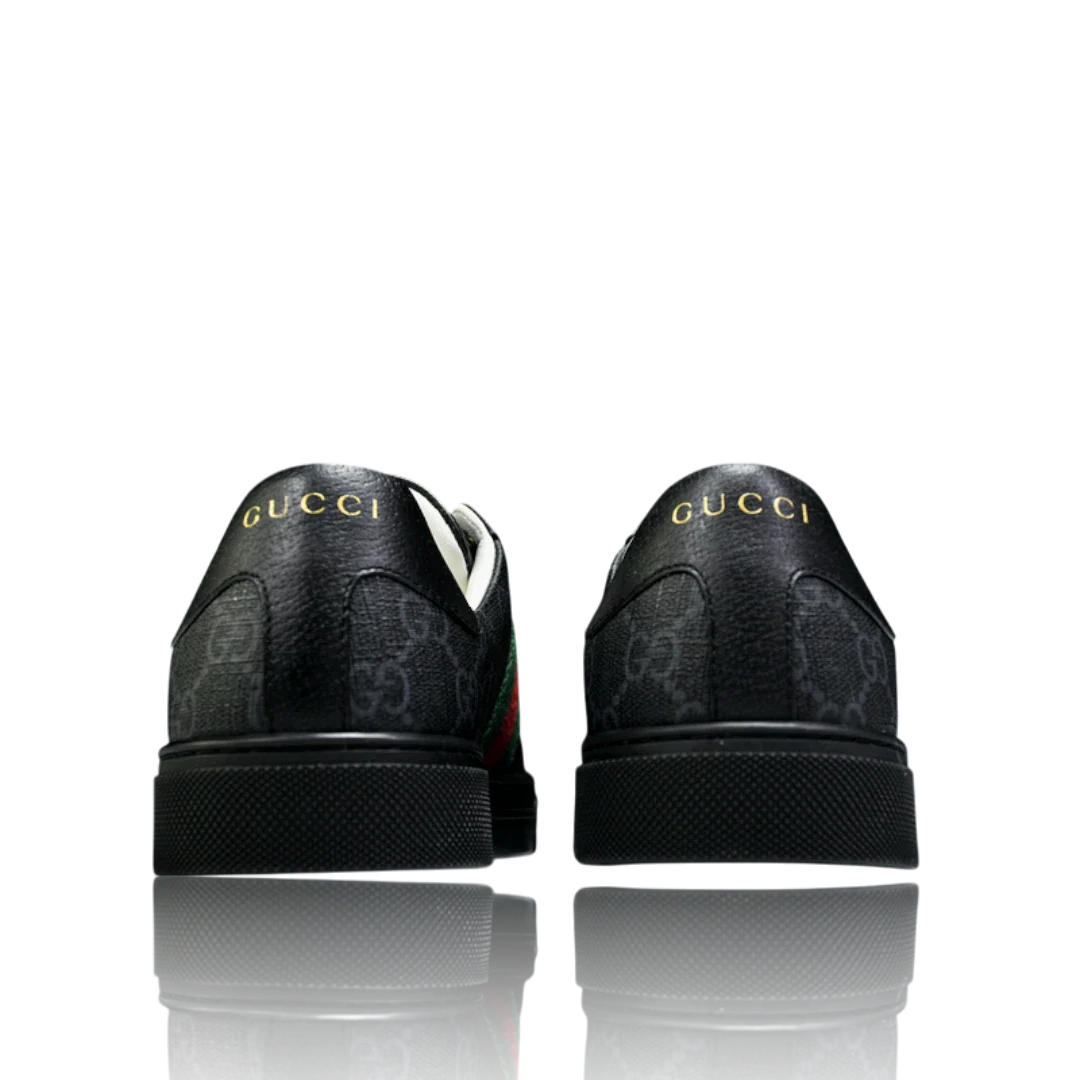 (CLEARANCE) Guссi Ace Web Monogram 'Black'