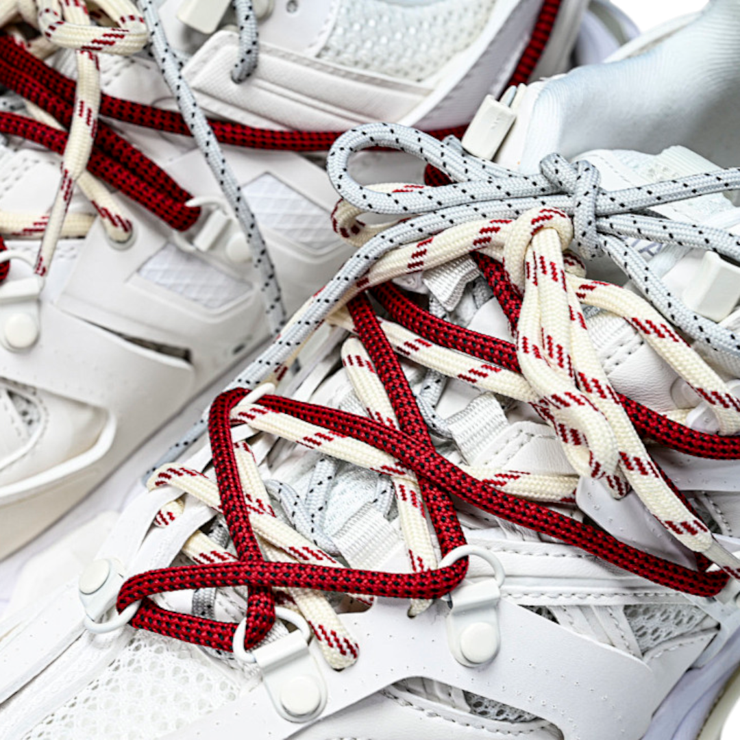 Track Trail Laces 'White Red Grey'