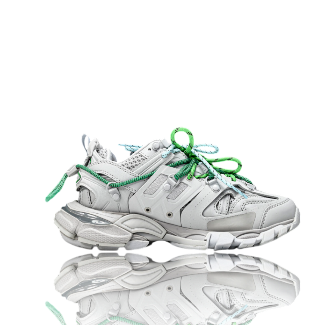 Track Trail Laces 'White Green'