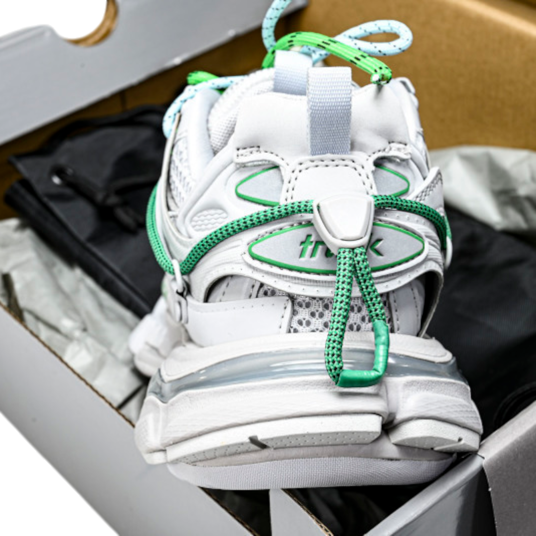 Track Trail Laces 'White Green'