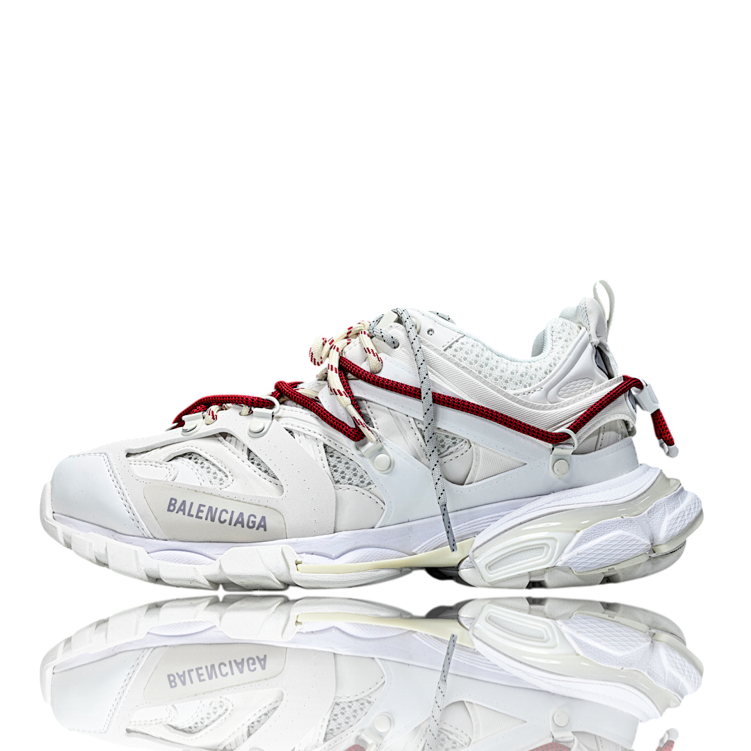 Track Trail Laces 'White Red Grey'