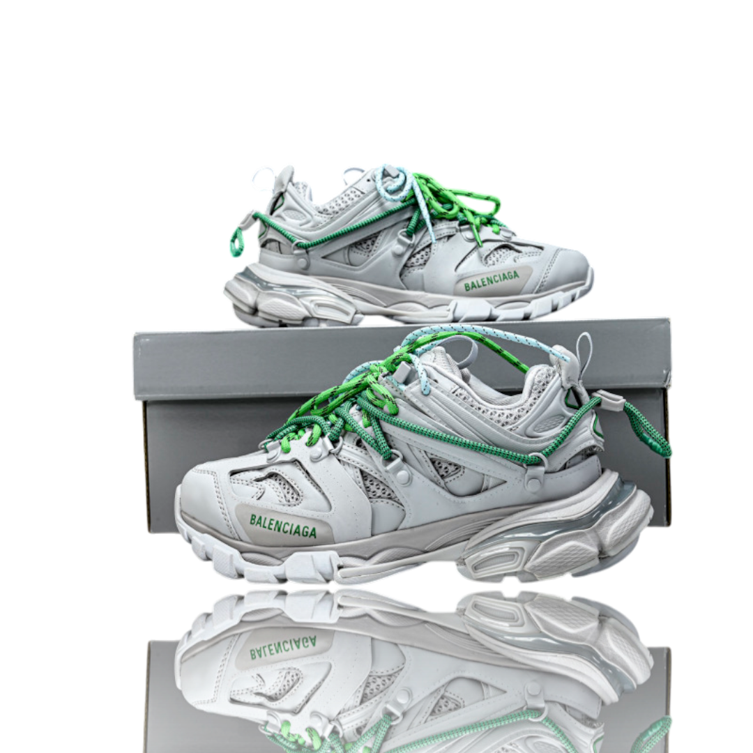 Track Trail Laces 'White Green'