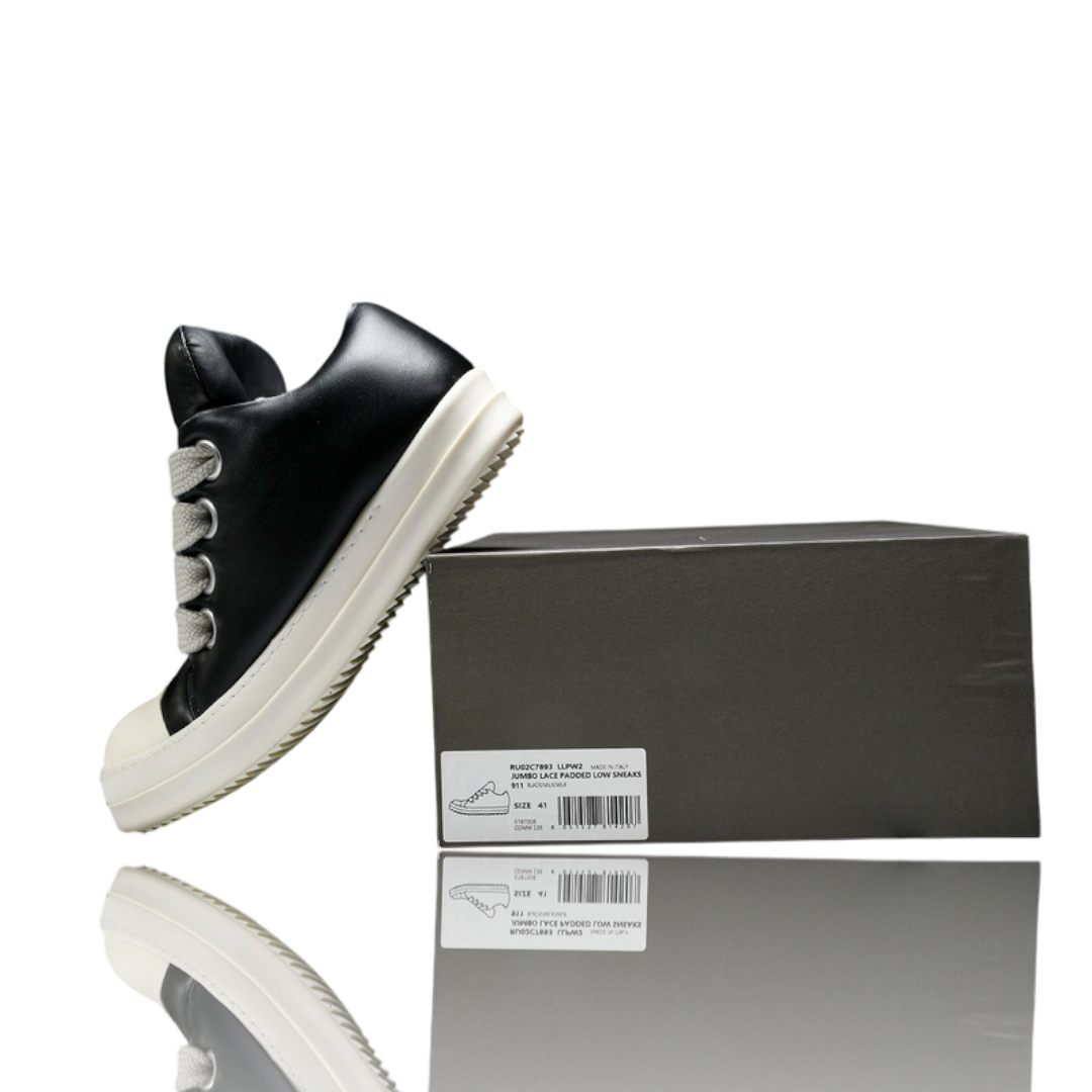 Rick Owens Jumbo Lace Padded Low 'Black Milk'