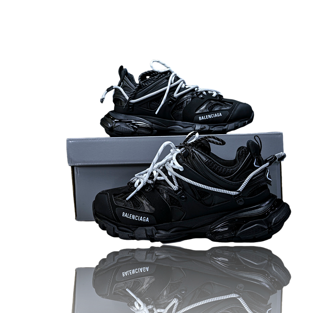 Track Trail Laces 'Black White'
