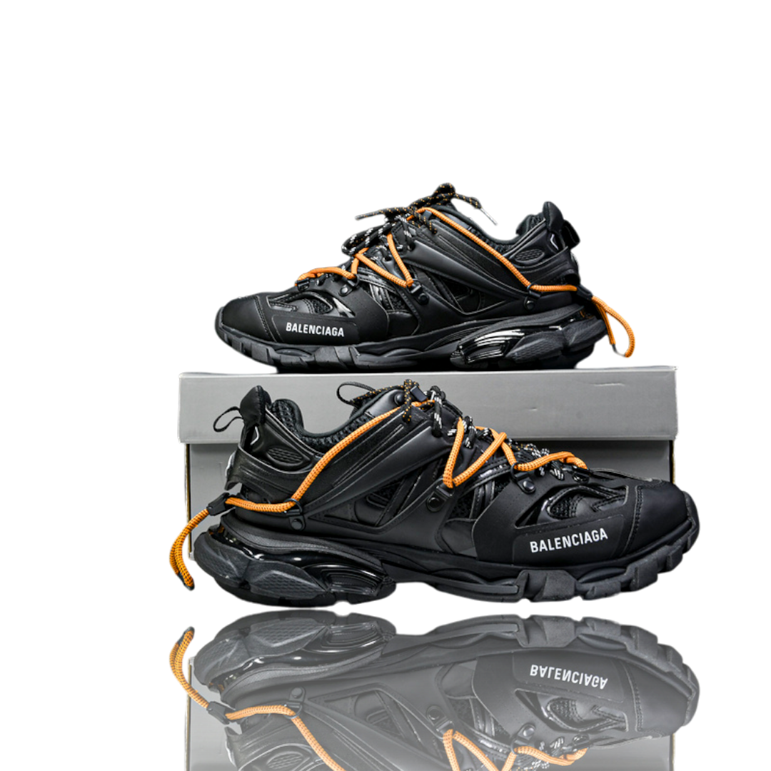 Track Trail Laces 'Black Orange'