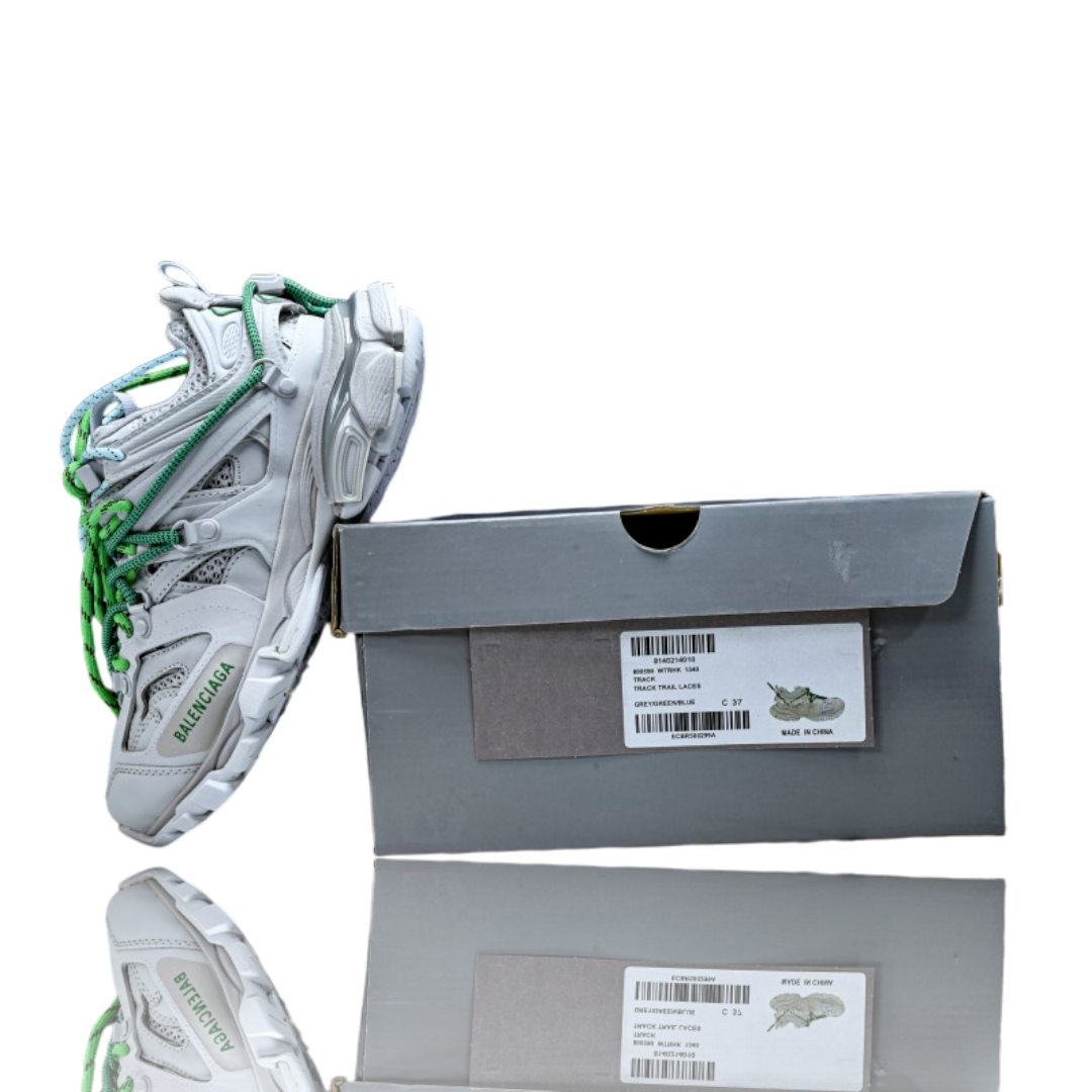 Track Trail Laces 'White Green'