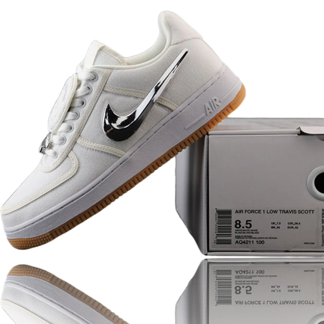 File Af1 Travis Scott x AF1 Low 'White' – Tread Co.